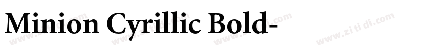 Minion Cyrillic Bold字体转换